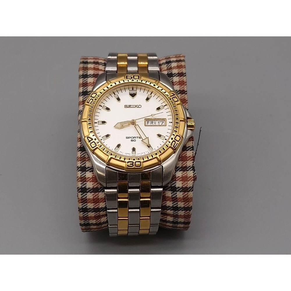 Seiko Sports 50 Two-Tone Watch 37mm 7N43-8B10 37mm [GNH024310]